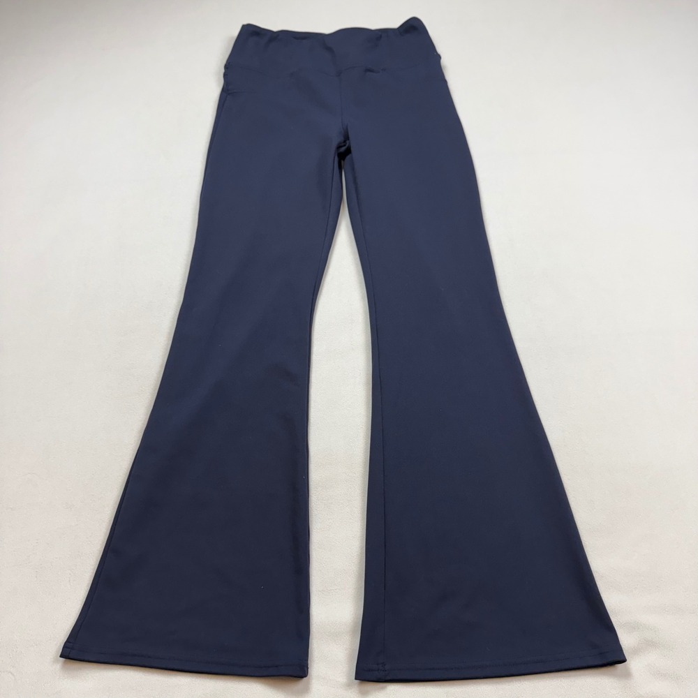Halara DayStretch High Waisted Pocket Flare Yoga Pants Womens Med Reg Navy Blue